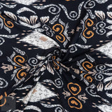 PRINTED CAPRI LINEN LOOK 24 TRIBAL BLACK