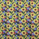 115CM PRINTED 100%COTTON AUTUM FLORALS BLUE