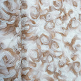 150CM 3D FLOWER TULLE (CREAM)