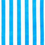 115CM PRINTED POLY COTTON TURQ/WHITE BIG STRIPE