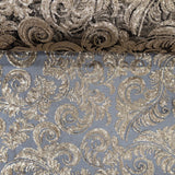 PAISELY DESIGN TULLE BLACK GOLD