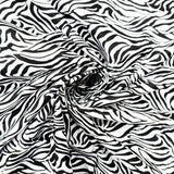 115CM PRINTED POLY COTTON BLACK/WHITE ZEBRA