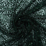 130CM SICILIAN BEADED TULLE- BOTTLE GREEN
