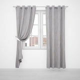MODERN TEXTURE EYELET CURTAIN - TAUPE