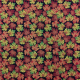 115CM PRINTED 100%COTTON FALLING LEAVES BLACK
