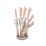 9PCS KNIFE SET-ROSEGOLD