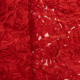 150CM 3D FLOWER TULLE (RED)