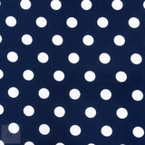 PRINTED MINI MATT (150CM) WHT/NAVY BIG DOTS