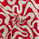 RAYON POPLIN PRINT RED