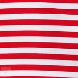 PRINTED MINI MATT (150CM) WHT/RED BIG STRIPE