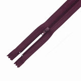 ZIP 45CM  MAROON - (9)