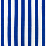 115CM PRINTED POLY COTTON ROYAL/WHITE BIG STRIPE