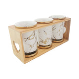 3PC MARBLE CUTLERY HOLDER-WHITE