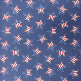 150CM PRINTED DENIM - BLUE STAR