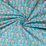 100% COTTON PRINTED KIDZ DELIGHT PARTY-TURQ