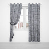 OXFORD LINED EYELET CURTAIN - GREY