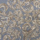 PAISELY DESIGN TULLE BLACK GOLD