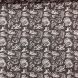 115CM PRINTED 100%COTTON THANKSGIVING DAY BROWN