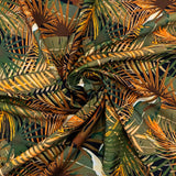 PRINTED COTTON CANVAS - GREEN FOREST