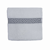 GREEK KEY HAND TOWEL 600GSM WHITE