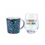 MW KR WH MUG AND GLS WILD BLUE GB