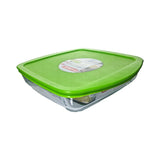 PYREX COOK & STORE DISH SQ W/ LID 1.6lt
