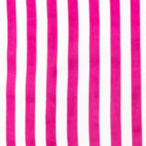 115CM PRINTED POLY COTTON WHITE/CERISE BIG STRIPE