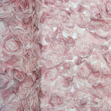 150CM 3D FLOWER TULLE (DUSTY PINK)