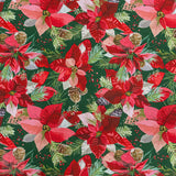 DIGITAL SLUB CLOTH (150CM) POINTSETTIA