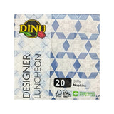 PRINTED SERVIETTES BLUE DAVID FLOWER