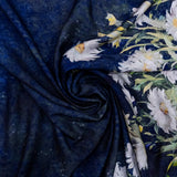 DIGITAL PRINT (CAPRI LINEN) 28 DAISY FESTIVAL NAVY