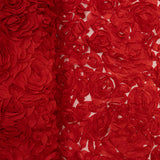 150CM 3D FLOWER TULLE (RED)