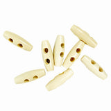 WOODEN TOGGLE SMALL 28MM-WHITE