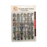 S/STEEL ALPHABETS+NUMBERS COOKIE CUTTERY