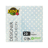PRINTED SERVIETTES MULTI DOTS BLUE