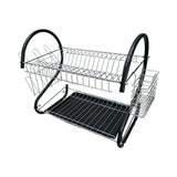 FINE LIVING DOUBLE LAYER DISHRACK CARBON