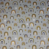 BABY COTTON PRINT RAINBOW (150CM)(MILKY BLUE)