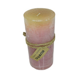 RUSTIC SCENTED CANDLE D PINK LRG