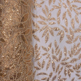 SEQ &amp; BEADS LEAF GOLD