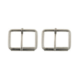 36MM BUCKLE W/ROLLER BAR - SILVER