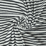 150CM STRIPE TOWELLING-BLACK-WHITE