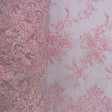 EVENING COUTURE SEQ &amp; BEADS - PINK