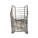 CUTLERY BASKET SQUARE SILVER