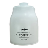 TIN IRON COFFEE WHITE