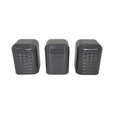 DIAMOND CANISTER SET 3PC-GREY