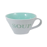 SOUP MUG - WHITE &amp; GREEN