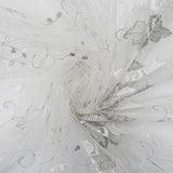 100% POLYESTER EMBROIDED TULLE - 4869