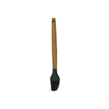 SILICONE BRUSH WITH WOODEN HANDLE CHARCOAL