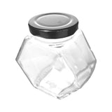 180ML HEX GLASS JAR WITH LID