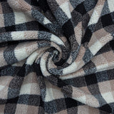 SHERPA FUR PRINT WATSON CHECK (BEIGE)